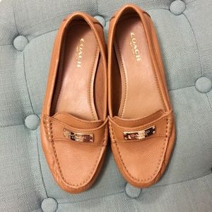 Coach Fredrica Ginger Leather Loafers (NWOT)
